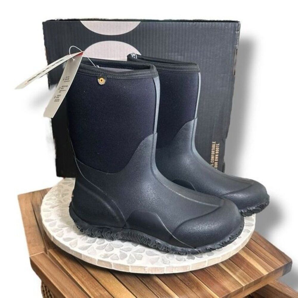 BOGS Classic Mid Snow Boots Women’s 8 Black Waterproof Insulated -40F New In Box